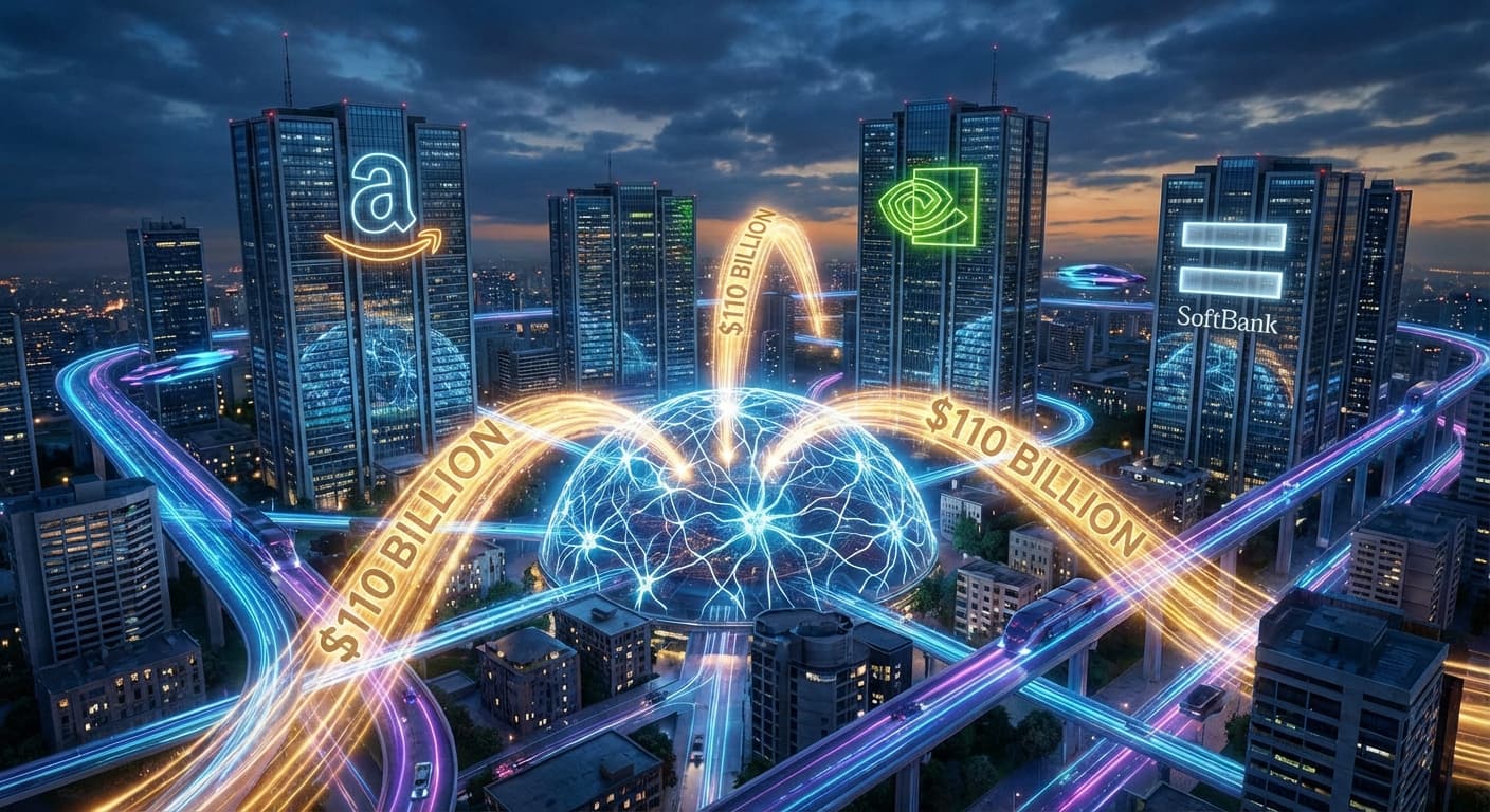 OpenAI Secures $110 Billion from Amazon, Nvidia, SoftBank, Solidifying AI Dominance
